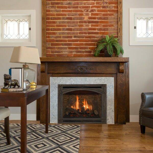 Wooden Fireplace